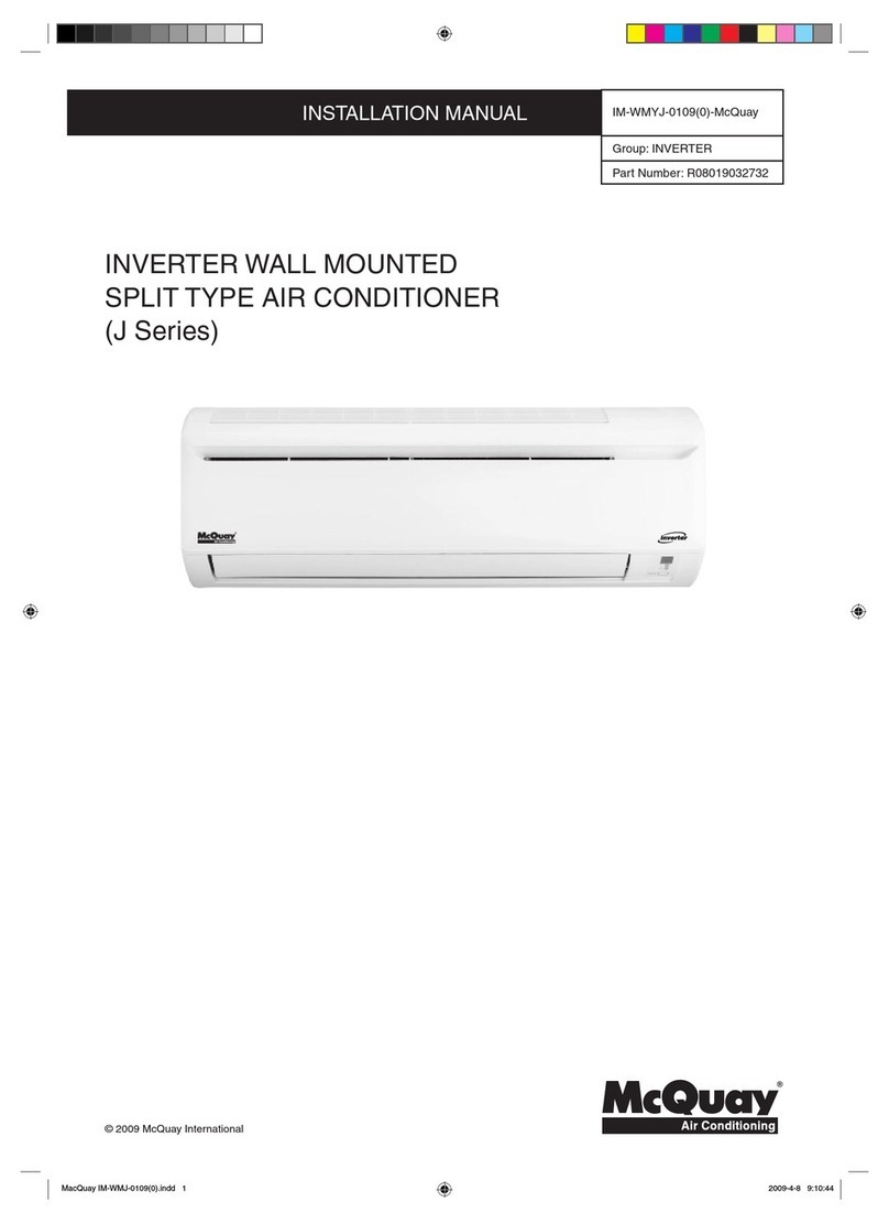McQuay J Series User manual