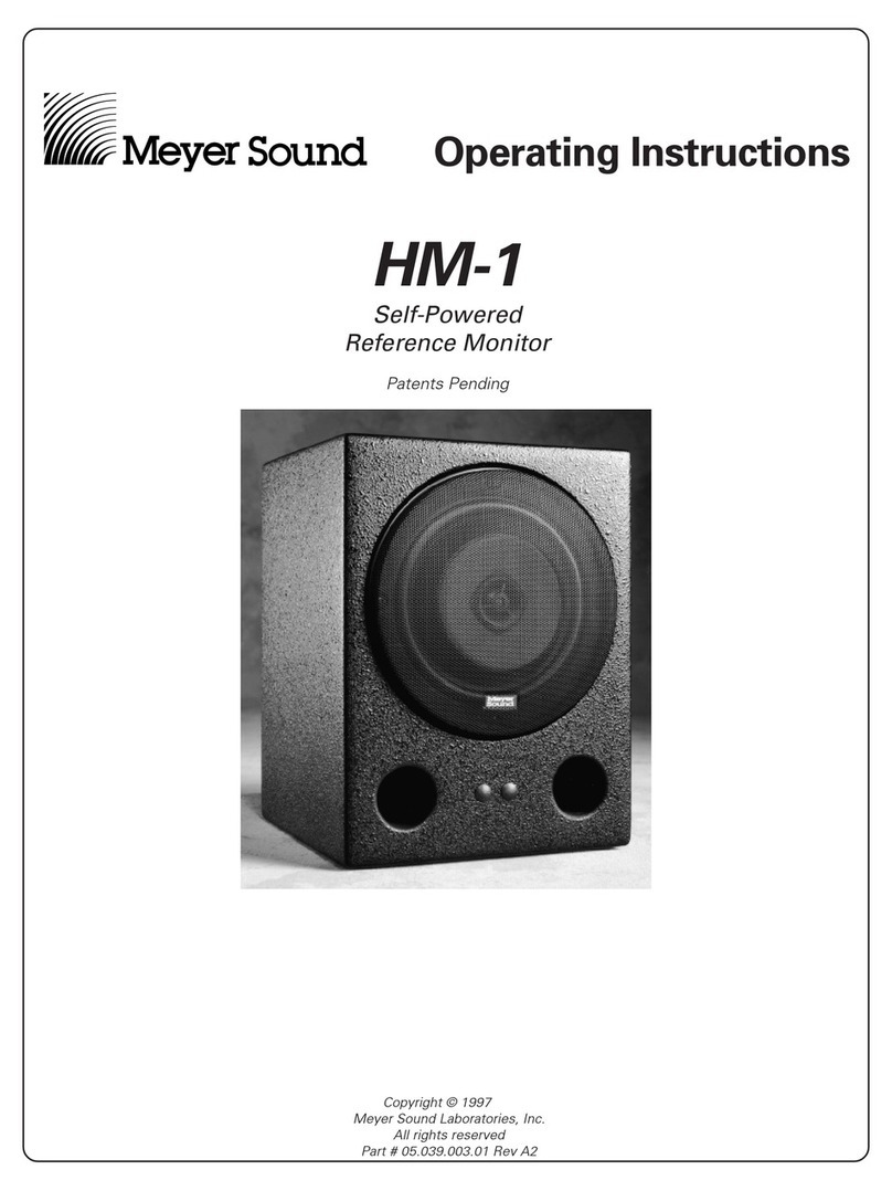 Meyer Sound Self-Powered Loudspeaker HM-1 User manual