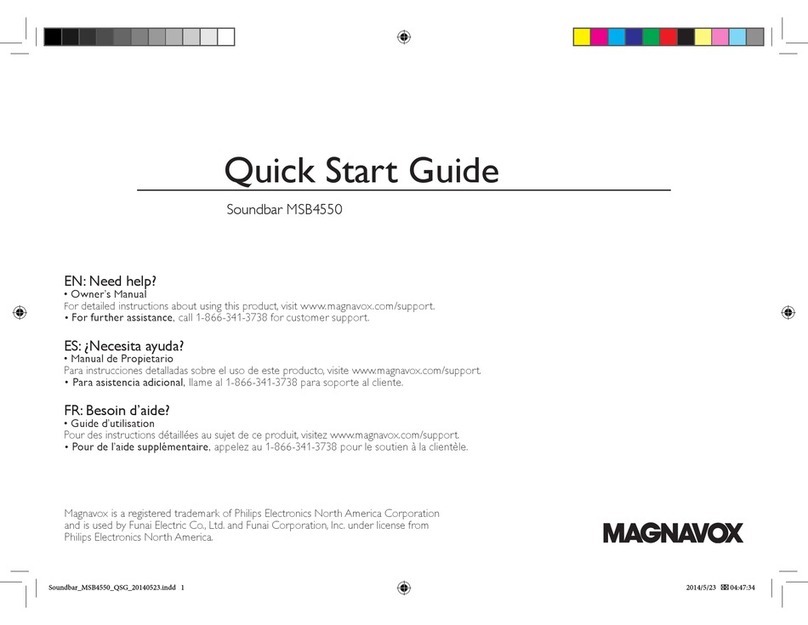 Magnavox Soundbar MSB4550 User manual