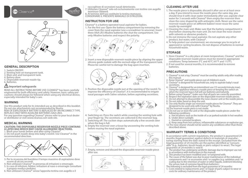 nuVita Cleanoz instruction manual