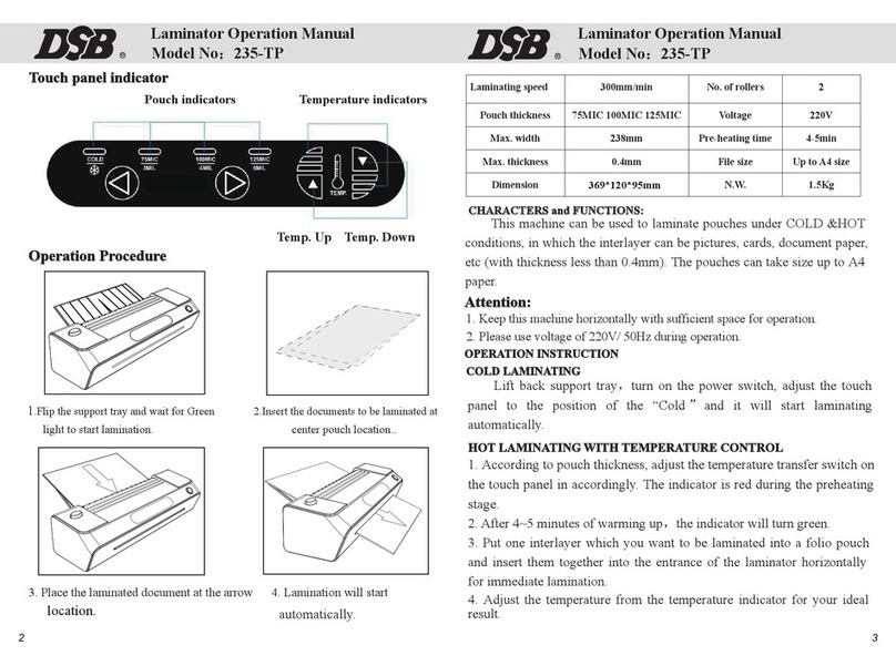 DSB 235-TP Operation manual