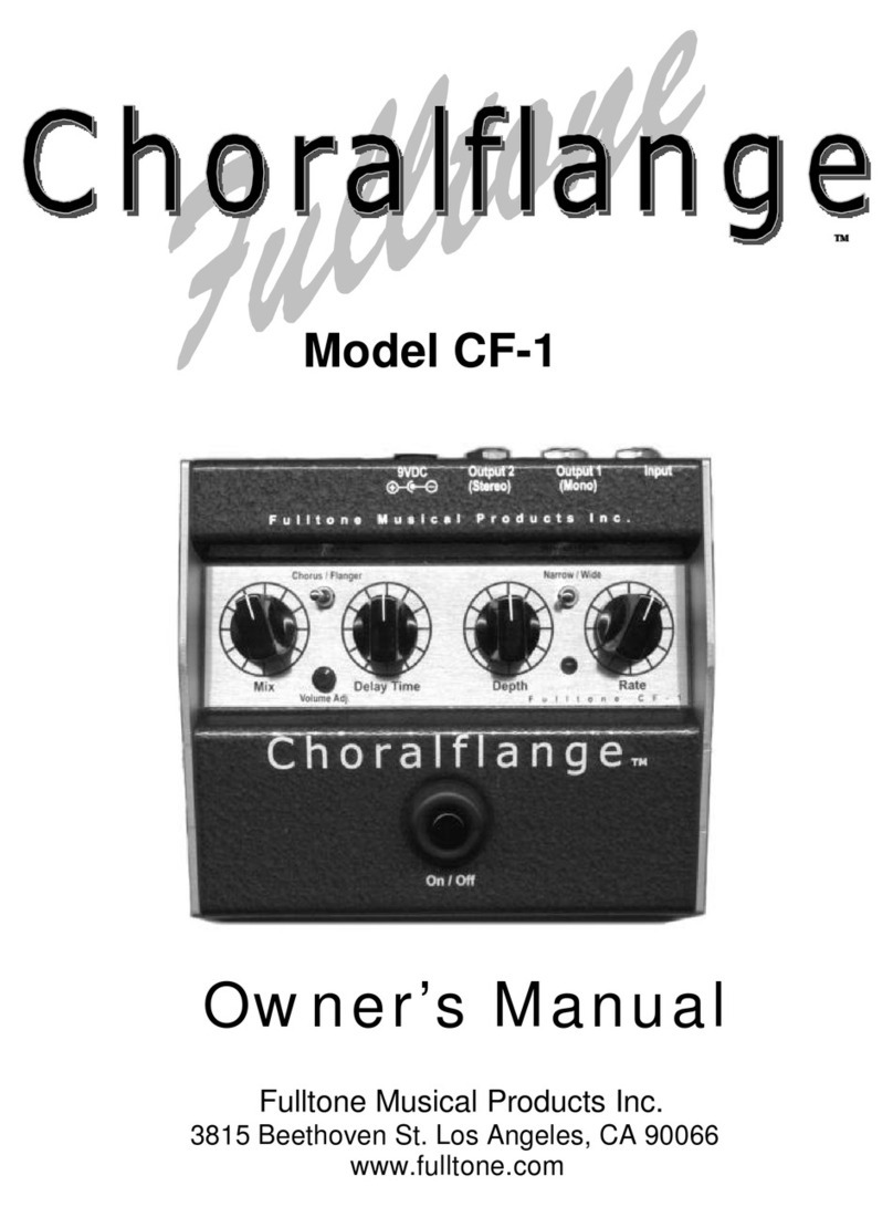 Fulltone Musical Products Choralflange CF-1 owner's manual