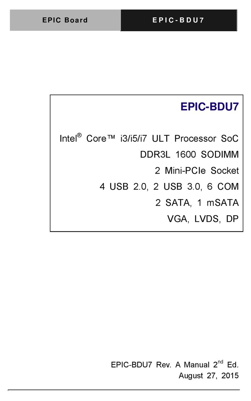 Aaeon EPIC-BDU7 User manual