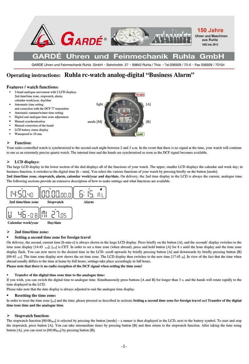 Garde Ruhla Business Alarm User manual