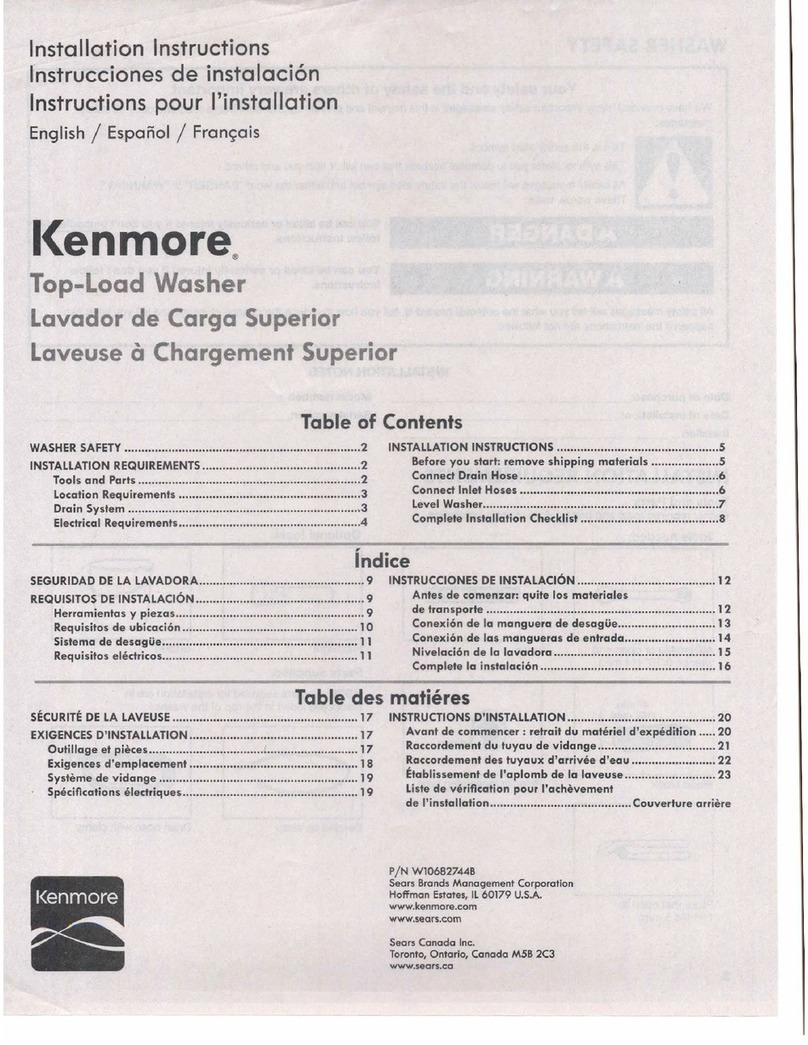 Kenmore W10682744B User manual