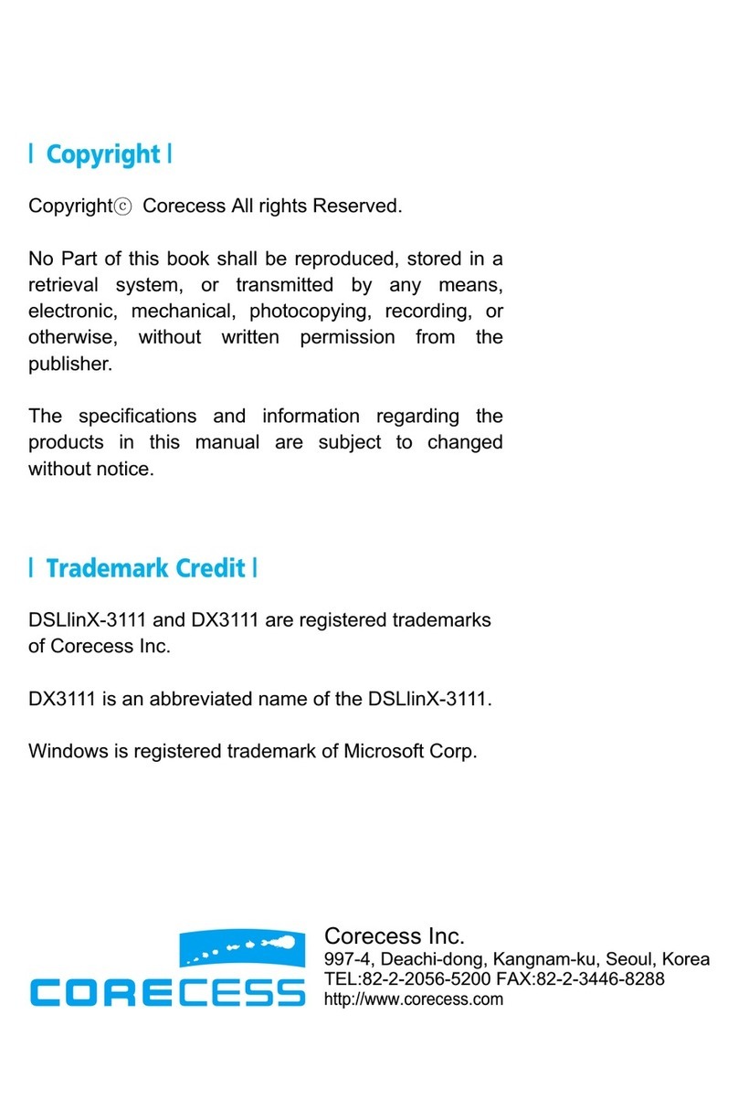 Corecess DX3111 user manual
