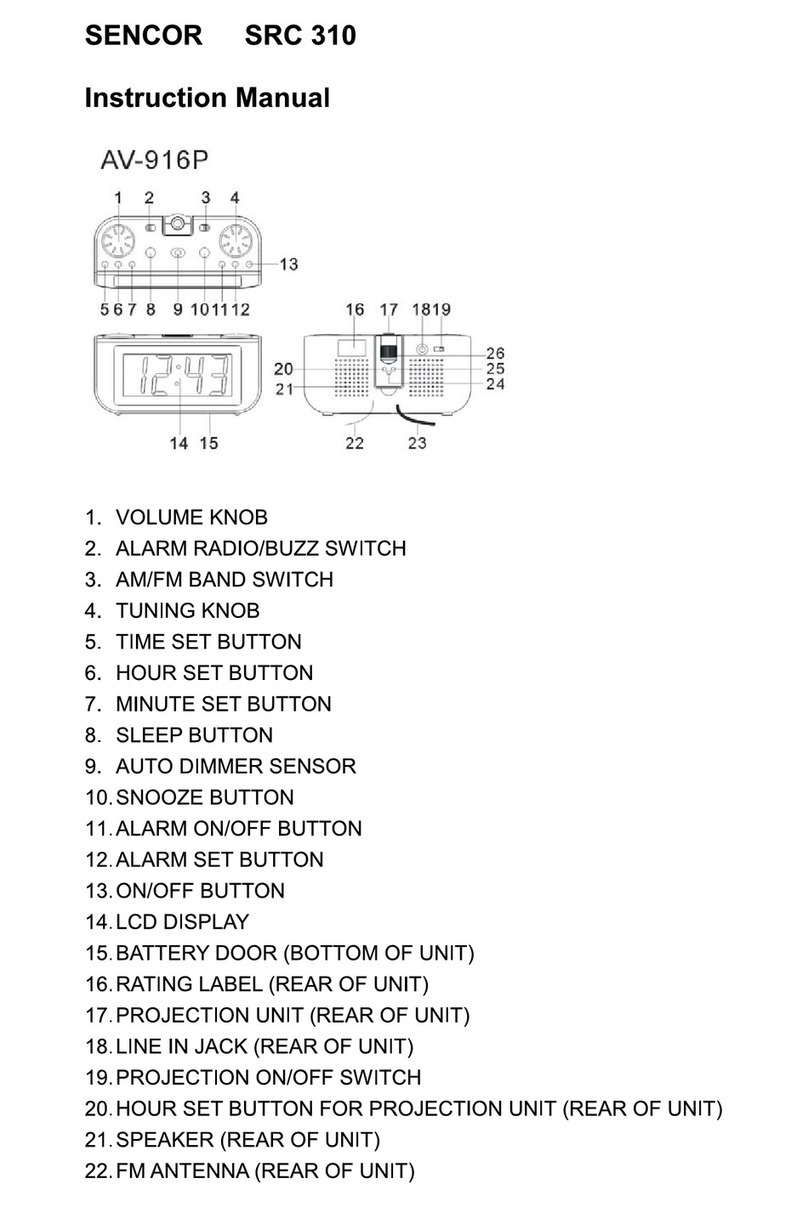 Sencor SRC 310 AV-916P User manual Sencor SRC 310 AV-916P User manual