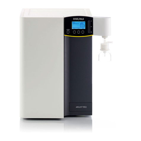 Sartorius arium pro operating manual