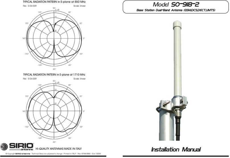Sirio Antenne SO-918-2 installation manual