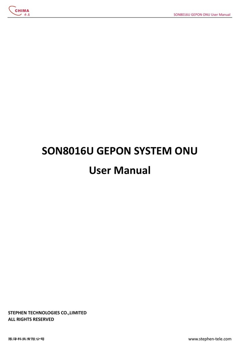Chima SON8016U GEPON SYSTEM ONU User manual