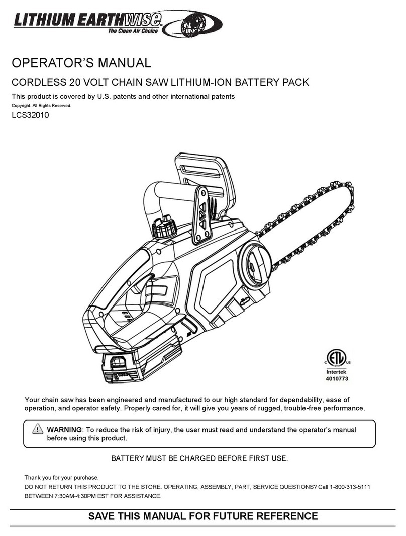Lithium Earthwise LCS32010 Operator's manual