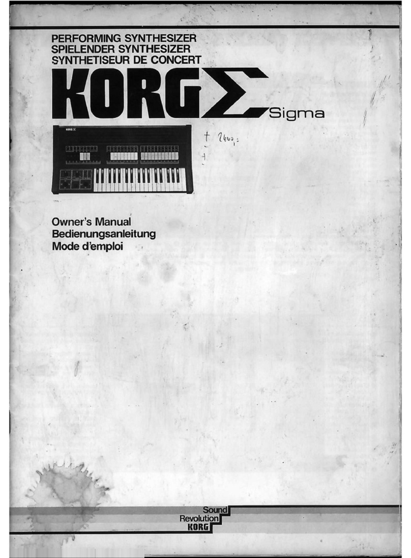 Korg Sigma User manual Korg Sigma User manual