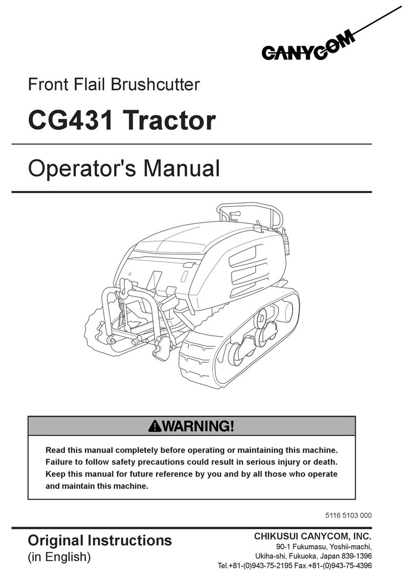 Chikusui Canycom CG431 Tractor Operator's manual