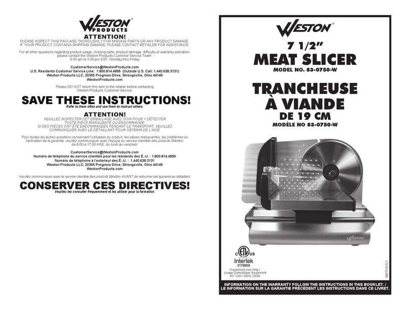 Weston Products 83-0750-W instructions
