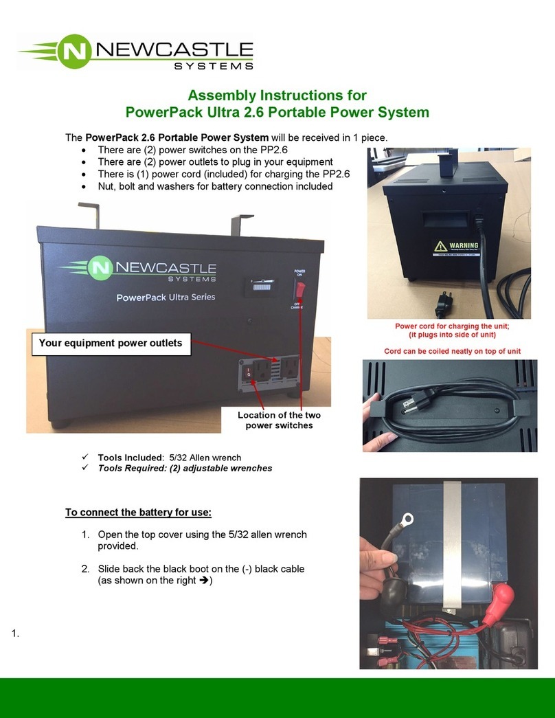 Newcastle Systems PowerPack Ultra 2.6 Assembly instructions