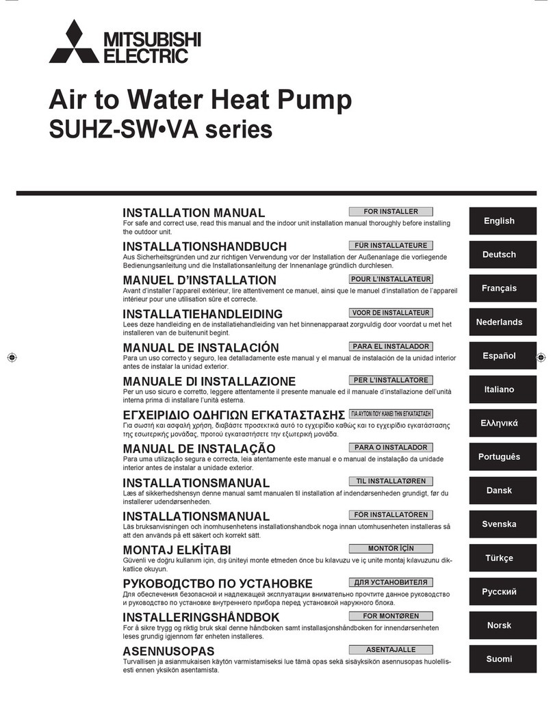 Mitsubishi Electric SUHZ-SW-VA series installation manual