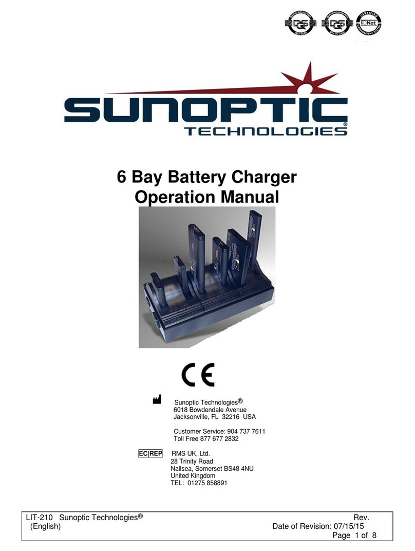 Sunoptic Technologies LIT-210 Operation manual