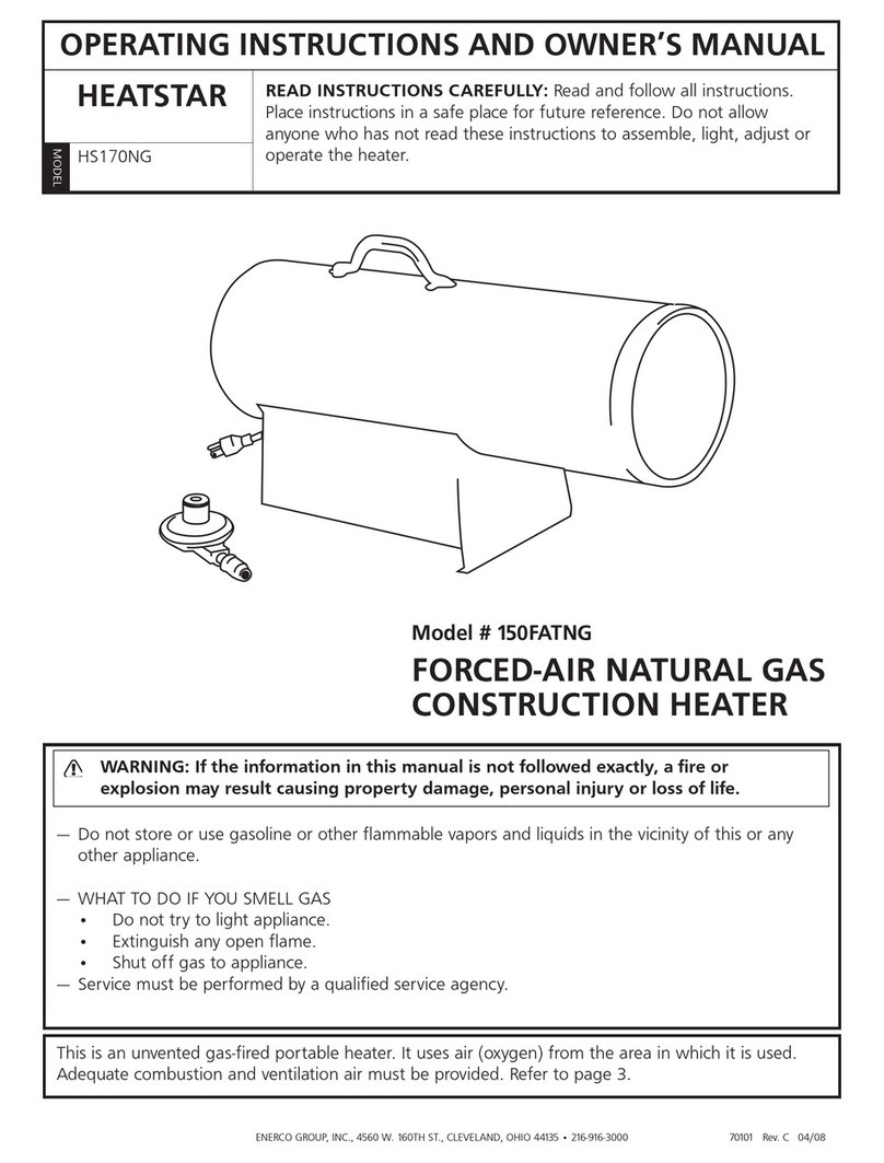 ENERCORP HeatStar HS170NG Assembly instructions