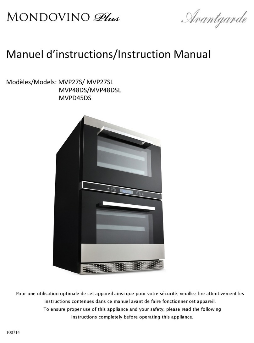 Avangarde Mondovino Plus MVP27S instruction manual