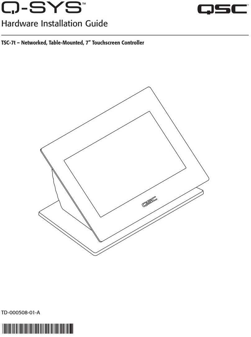 QSC TSC-7t User manual