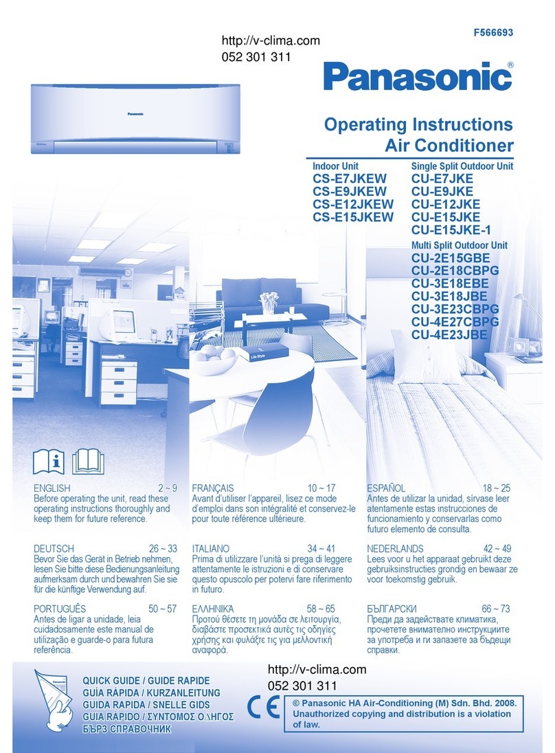 Panasonic CS-E7JKEW User manual