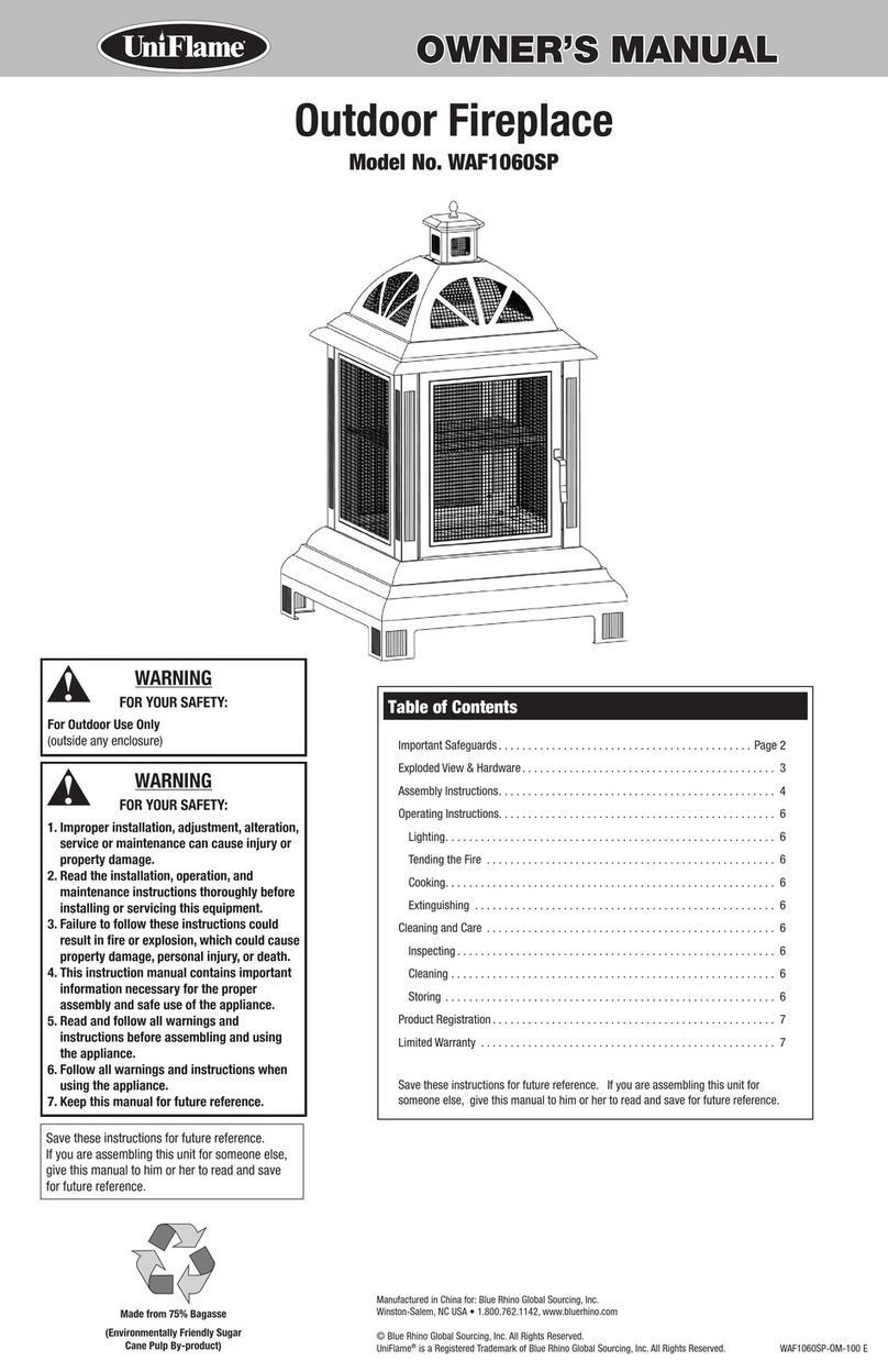 Uniflame WAF1060SP User manual