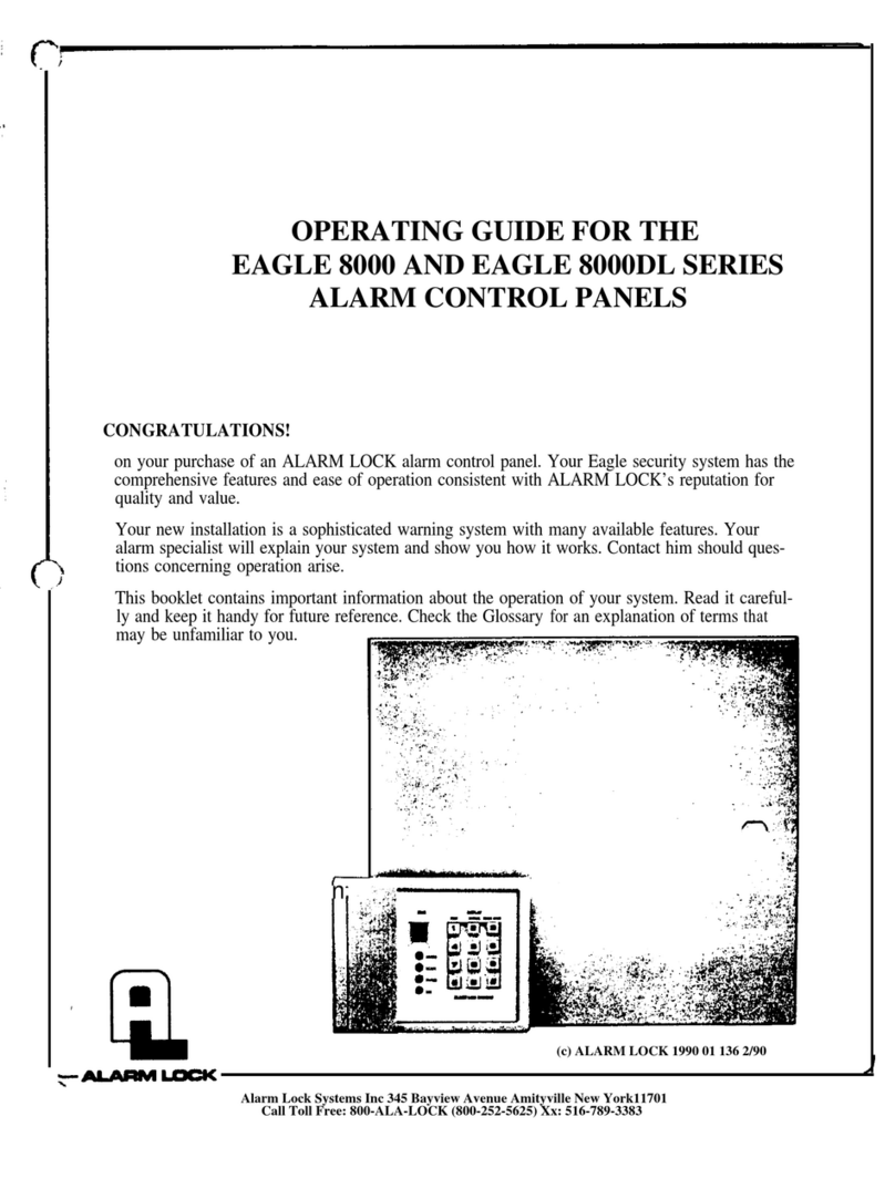 Alarm Lock Eagle 8000 Series operating guide