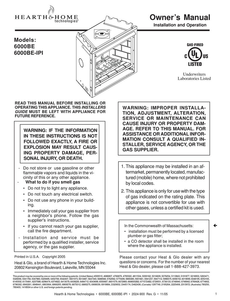Hearth and Home Technologies 6000BE User manual Hearth and Home Technologies 6000BE User manual