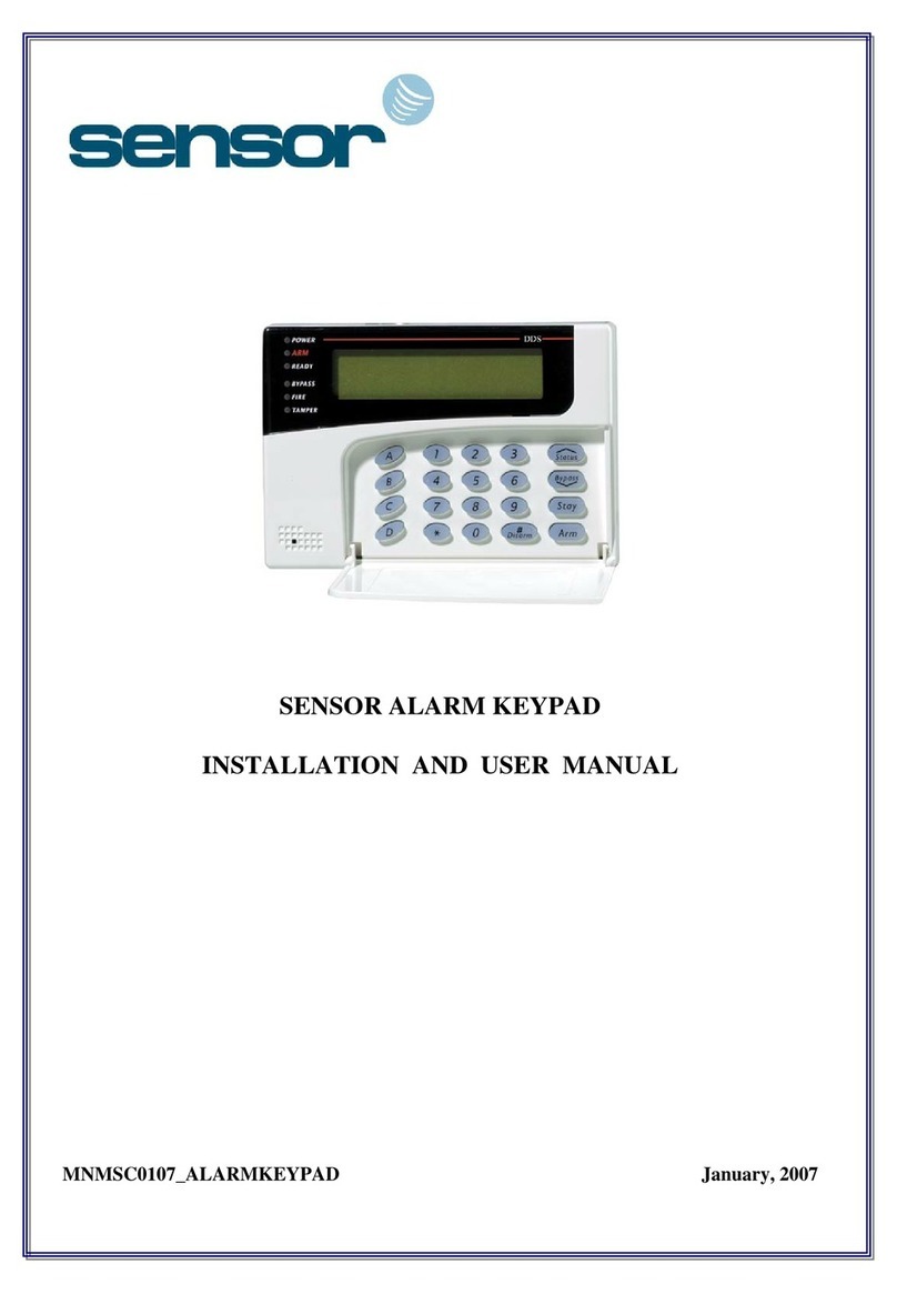 Sensor ALARM KEYPAD Installation and user manual Sensor ALARM KEYPAD Installation and user manual