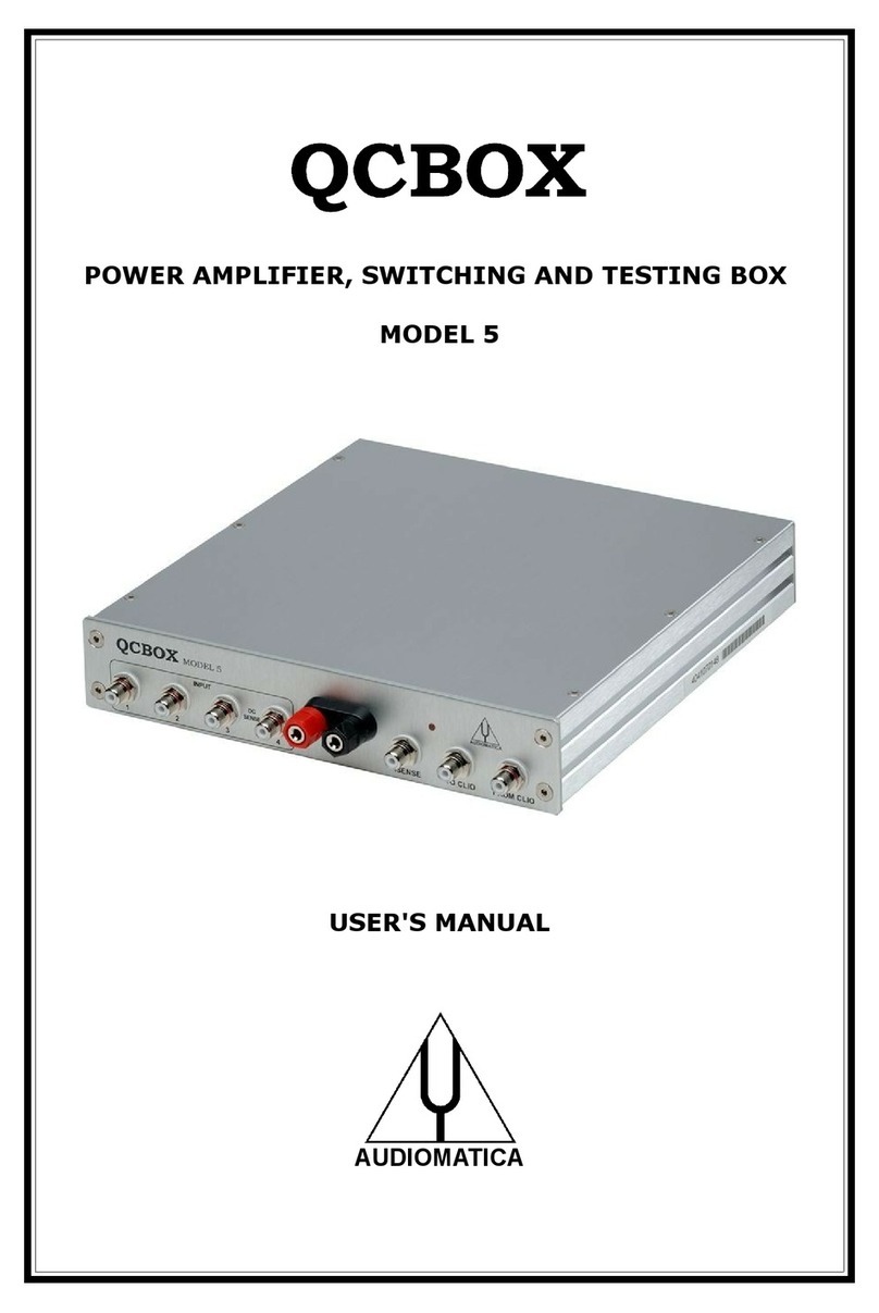 Audiomatica Qcbox 5 user manual