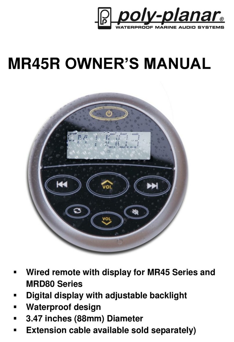 poly-planar MR45R owner's manual