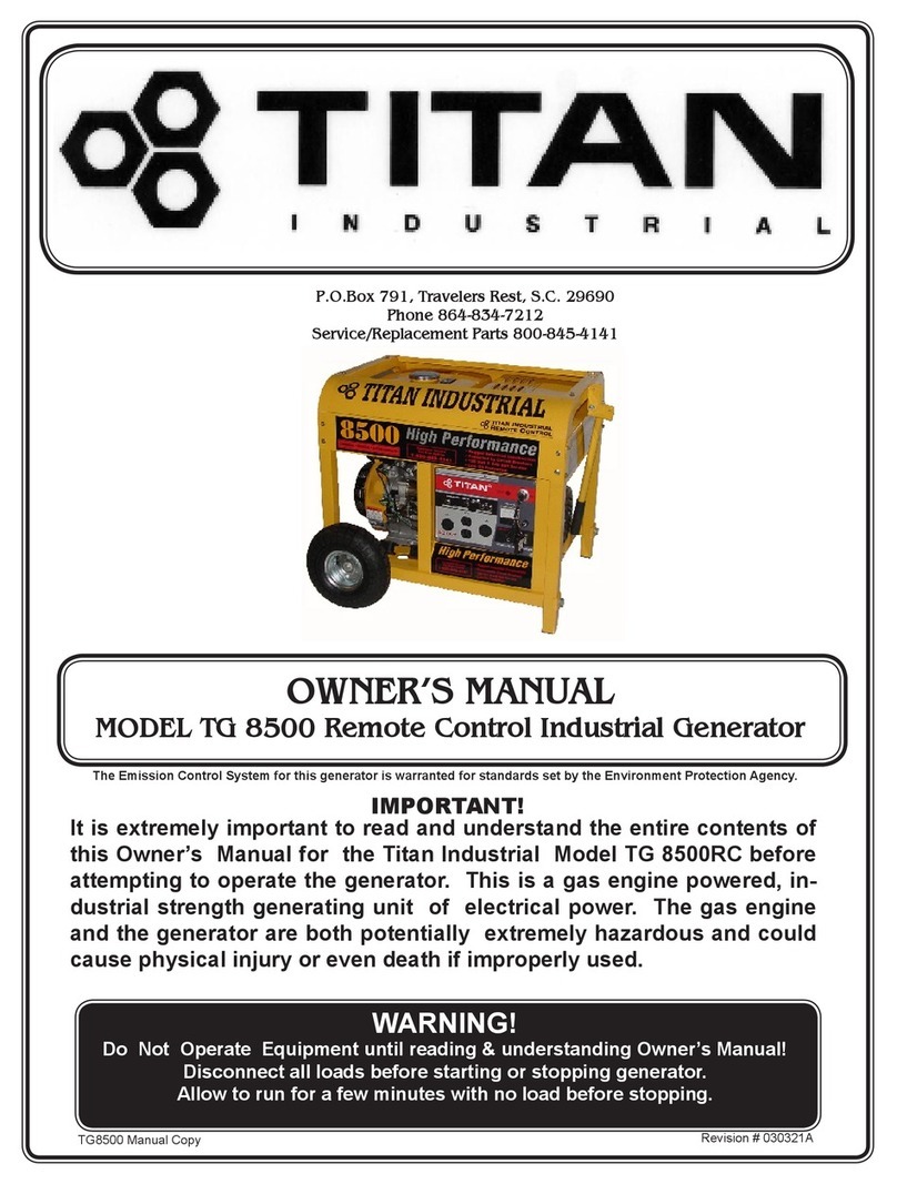 Titan TG 8500 owner's manual Titan TG 8500 owner's manual