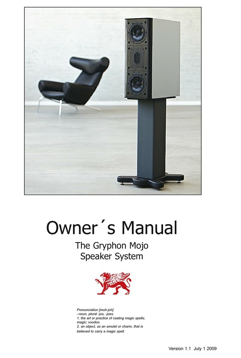 Gryphon Mojo owner's manual