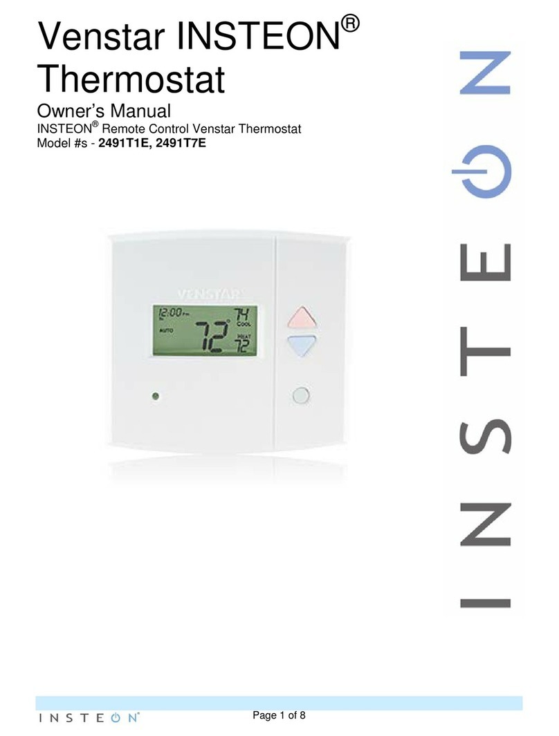 Venstar INSTEON 2491T1E owner's manual Venstar INSTEON 2491T1E owner's manual