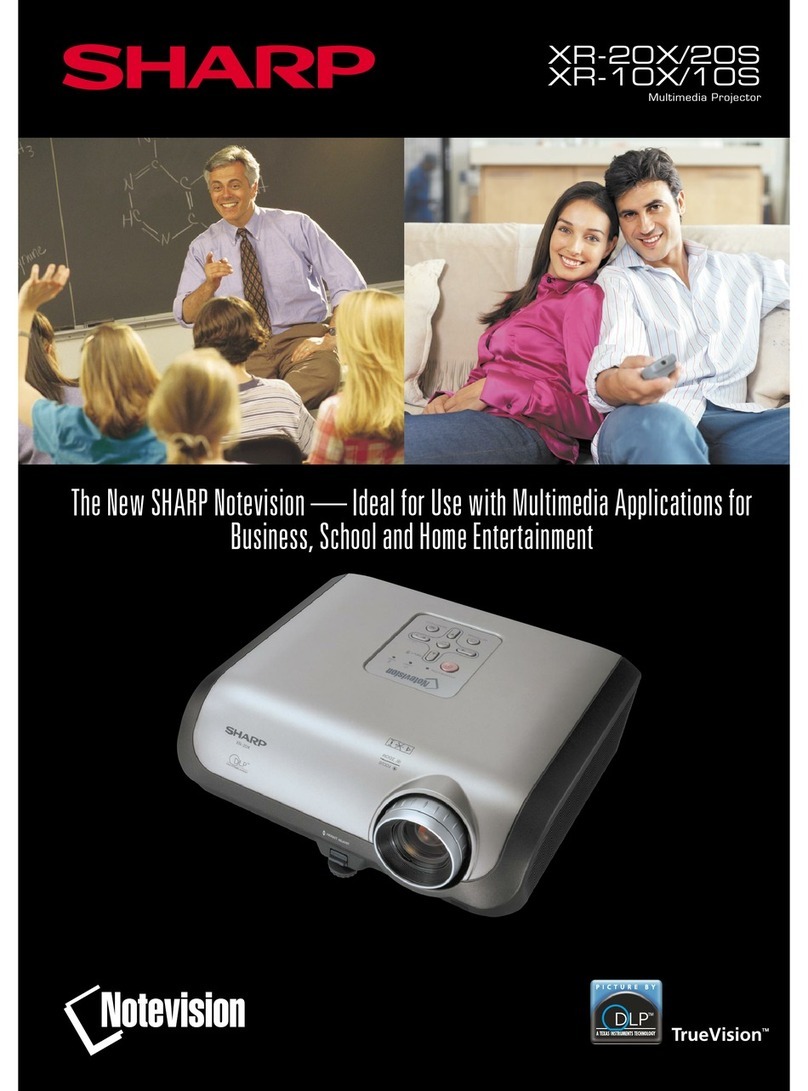 Sharp XR-20X - Notevision XGA DLP Projector User manual