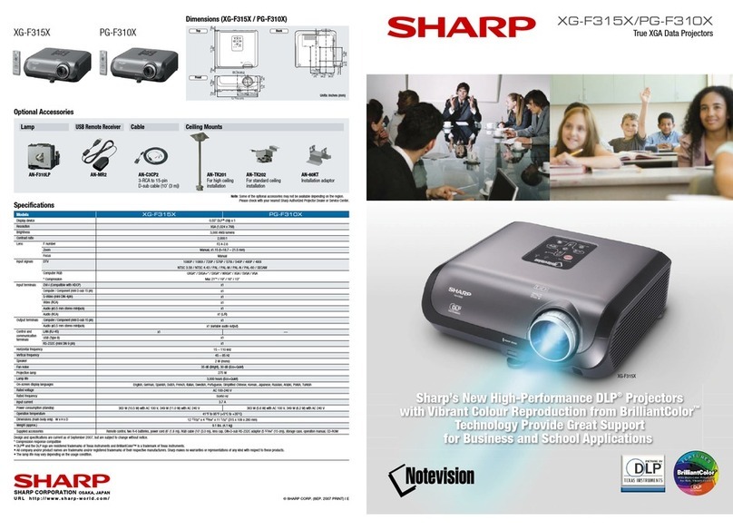 Sharp XG-F315X User manual
