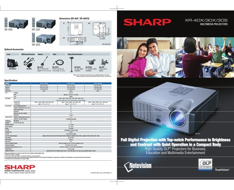 Sharp XR40X - XGA DLP Projector User manual