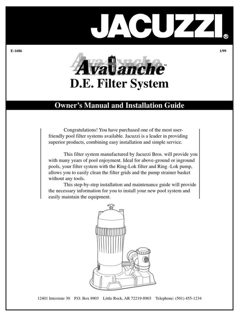 Jacuzzi Avalanche Programming manual