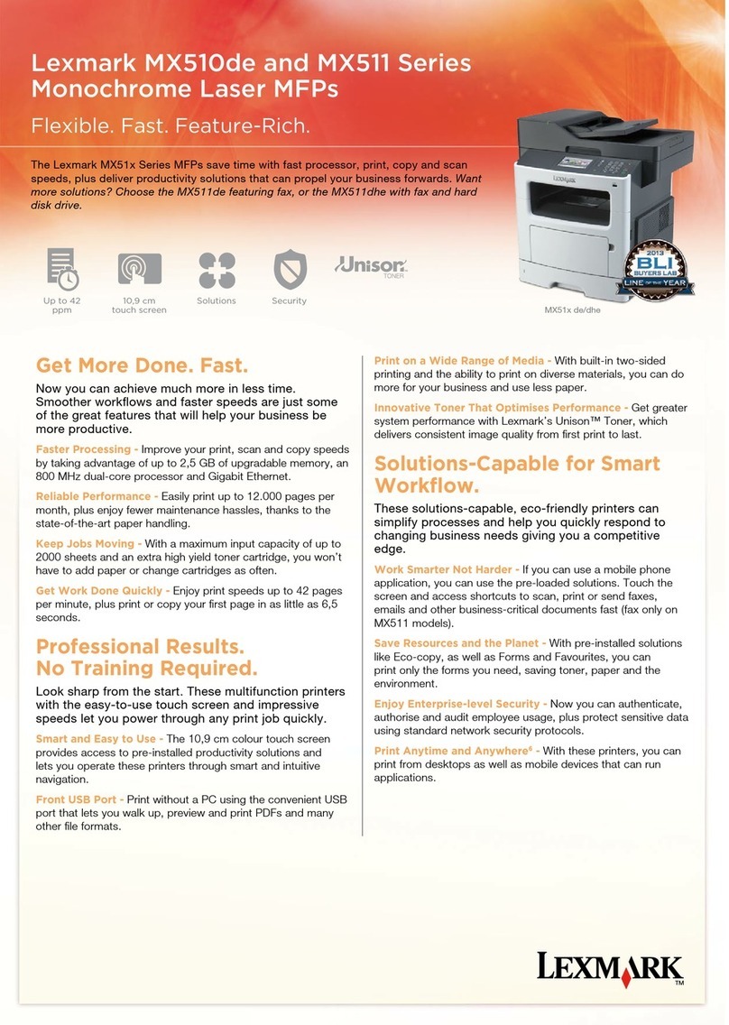 Lexmark MX510de Series User manual
