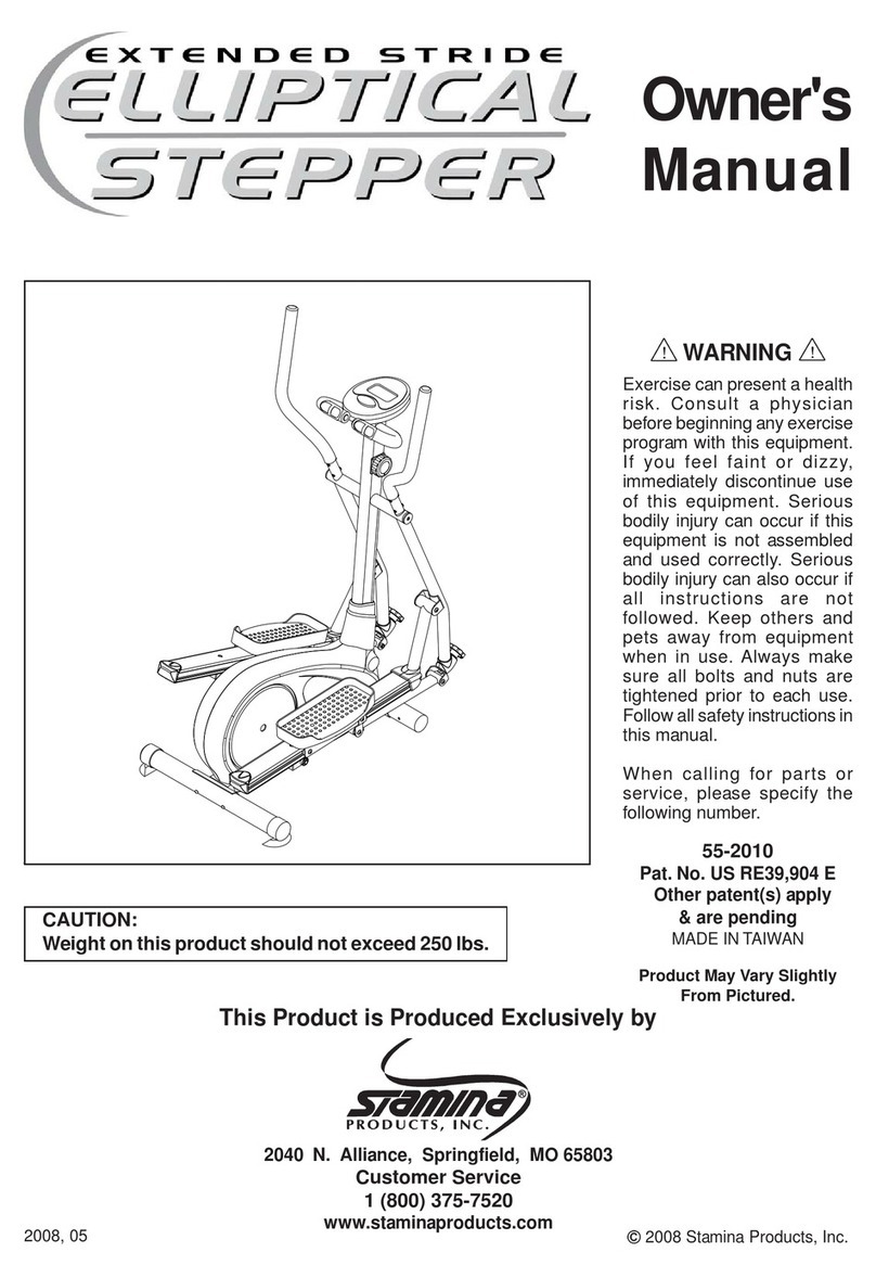 Stamina Elliptical /Stepper User manual
