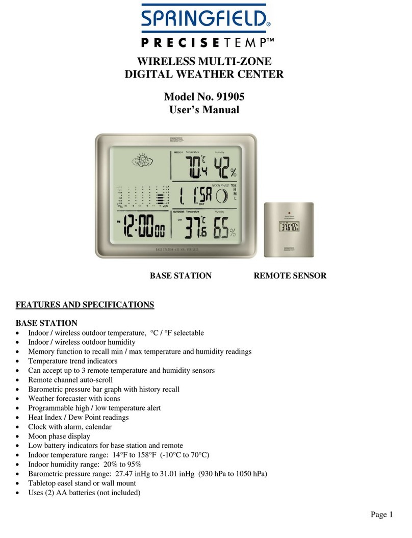 Springfield Precisetemp 91905 user manual