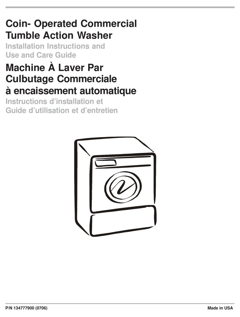 Electrolux Tumble action washer Installation instructions and use and care guide Electrolux Tumble action washer Installation instructions and use and care guide