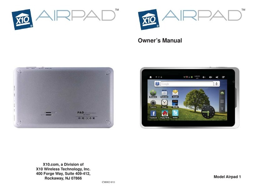 X10 AIRPAD User manual