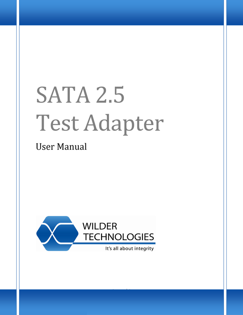 Wilder Technologies SATA 2.5 Test Adapter user manual