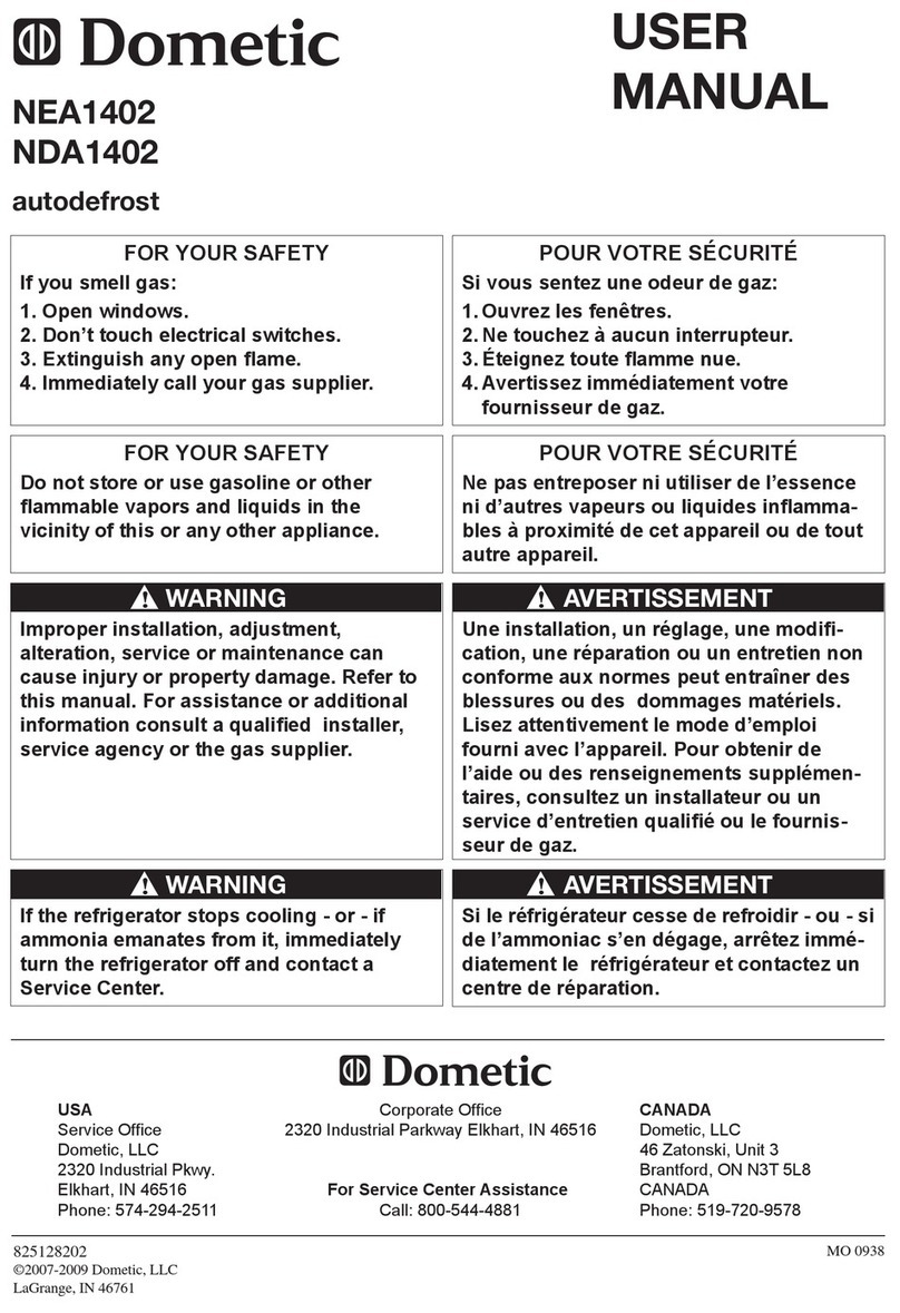 Dometic NEA1402 User manual Dometic NEA1402 User manual