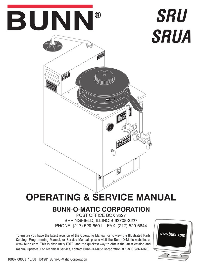 Bunn SRU Instruction and safety manual