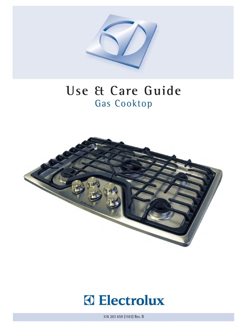 Electrolux GAS COOKTOP User manual