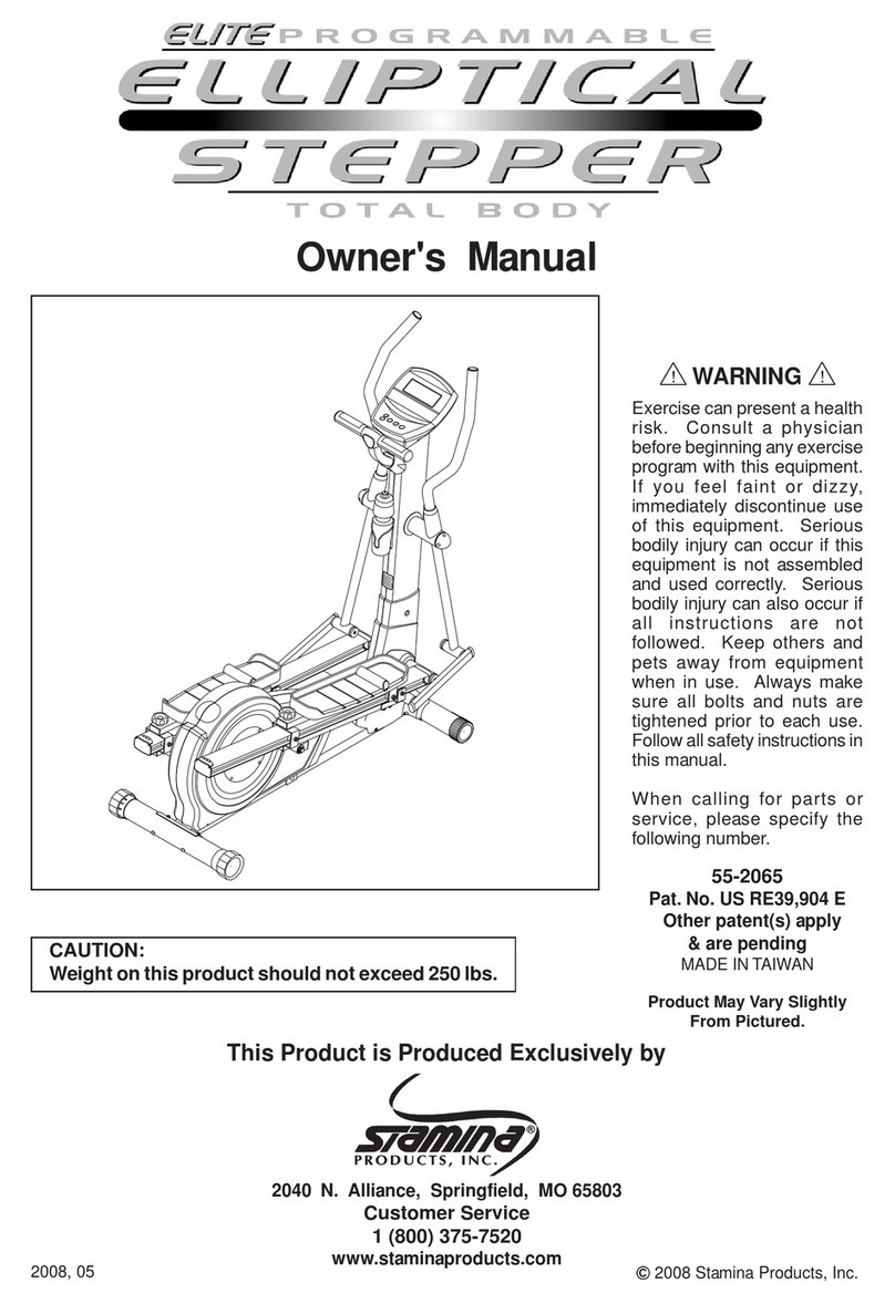 Stamina ELITE ELLIPTICAL /STEPPER User manual