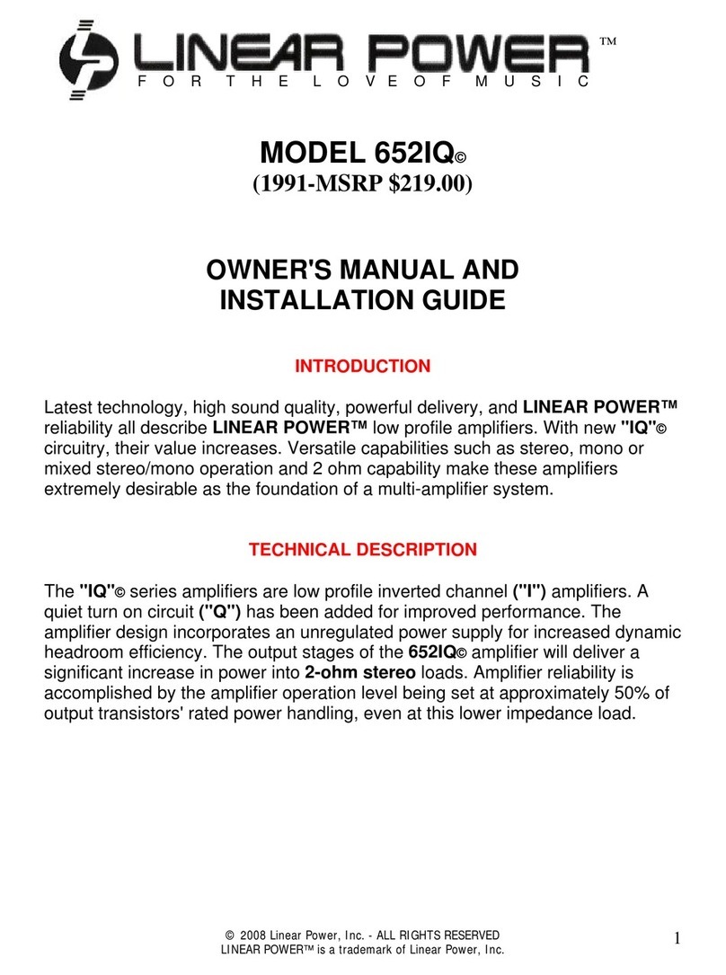 Linear Power 652IQ Programming manual