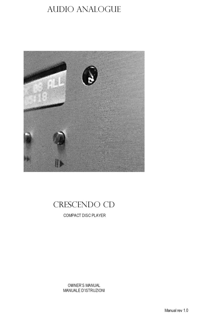 Audio Analogue Crescendo owner's manual